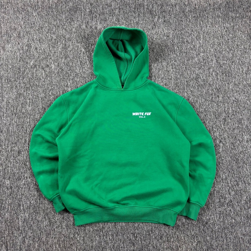 White Fox Boutique Baggy Skater Vol 3 Oversized Heavyweight Hoodie Green S/M